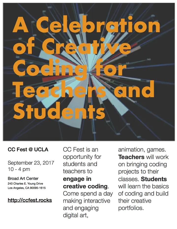 Poster for CC Fest LA at UCLA on September 23, 2017